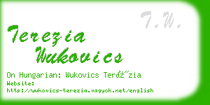 terezia wukovics business card